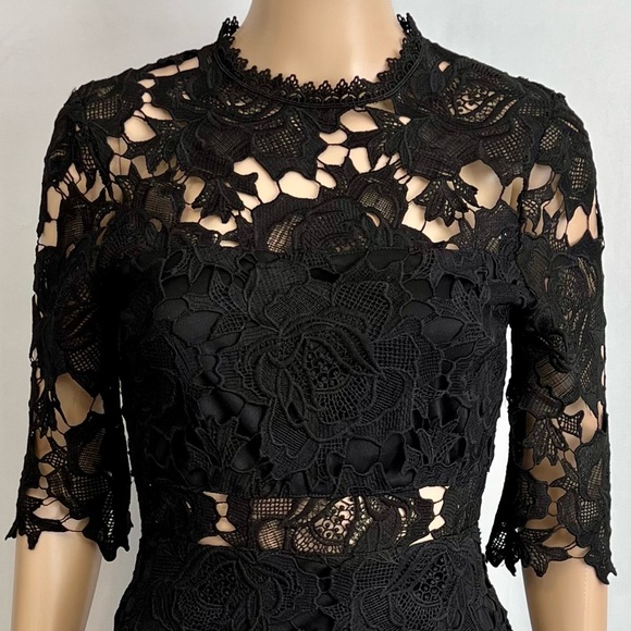 Lulus Black Lace Sheath Dress Holiday Party Dress Size XS - Picture 7 of 12